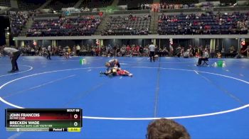 60 lbs Cons. Round 2 - Brecken Wade, Pardeeville Boys Club Youth Wr vs John Francois, EB Mat Club