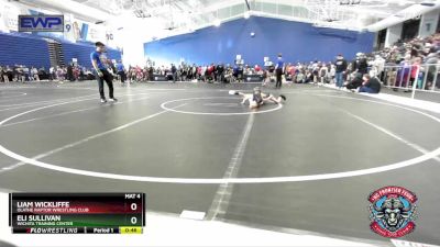 52 lbs Quarterfinal - Liam Wickliffe, Olathe Raptor Wrestling Club vs Eli Sullivan, Wichita Training Center