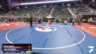 49 lbs Cons. Round 3 - Devin Minock, Big Piney Pinners Wrestling Club vs Trip Patterson, Cowboy Kids Wrestling Club