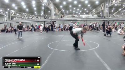 96 lbs Semis (4 Team) - Messiah Cartegena, Grit Mat Club vs Justin Jani, Top Dawg Academy