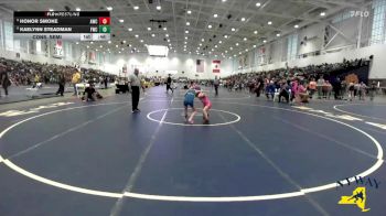 62 lbs Cons. Semi - Honor Smoke, Akron Wrestling Club vs Kaelynn Steadman, Franklinville Wrestling Club