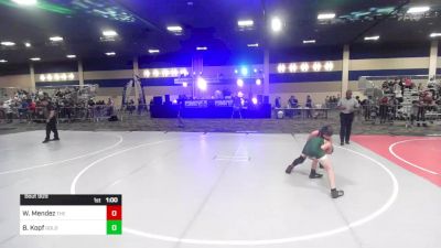 100 lbs Round Of 16 - Wyatt Mendez, The Empire vs Benjamin Kopf, Gold Rush Wr Ac