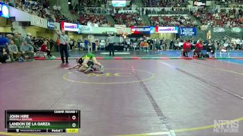 AA - 132 lbs Champ. Round 1 - Landon De La Garza, Great Falls CMR vs John Hire, Missoula Sentinel