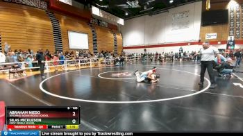 105 lbs Cons. Round 1 - Abraham Niedo, Wyoming Indian Middle School vs Silas Mickleson, Cody Middle School