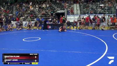 83 lbs Cons. Semi - Braxton Plunk, OK vs Brodey Lewis, WI