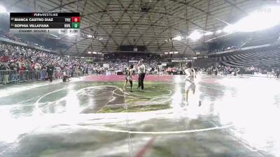 Girls 1B/2B/1A 100 Champ. Round 1 - Sophia Villafana, Royal (Girls) vs Bianca Castro Diaz, Tyee (Girls)