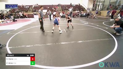 80 lbs Rr Rnd 2 - Kash Kane, Cushing Tigers vs Parker Wink, Ponca City Wildcat Wrestling