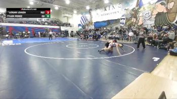 120 lbs Champ. Round 2 - Tyler Perez, Caldwell vs Logan Loaiza, Post Falls