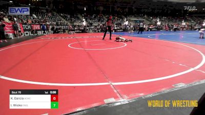 40 lbs Quarterfinal - Kash Garcia, Adams City vs Isaiah Wicks, Englewood Live Wire