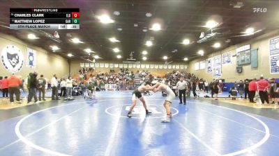 144 lbs 5th Place Match - Matthew Lopez, Garces Memorial vs Charles Clark, El Diamante