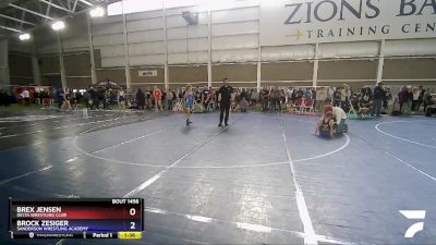 74 lbs Semifinal - Brex Jensen, Delta Wrestling Club vs Brock Zesiger, Sanderson Wrestling Academy