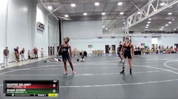 157 lbs Round 5 (8 Team) - Hunter Delaney, Team California vs Shain Givens, VA Team Predator