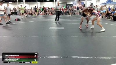 106 lbs Round 3 (4 Team) - Aaron Mangra, Savage WA Black vs Brayden Sidney, U2 Upstate Uprising