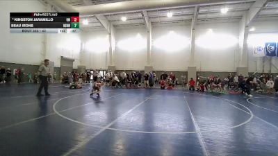 43 lbs Cons. Semi - Kingston Jaramillo, Uintah Wrestling vs Beau Irons, North Sanpete Hawk Wrestling
