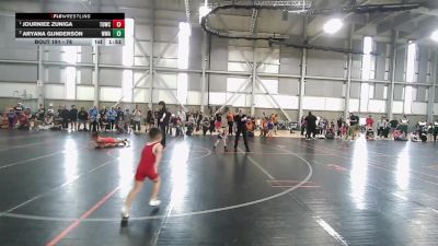 78 lbs Champ. Round 3 - Journiee Zuniga, Toppenish USA Wrestling Club vs Aryana Gunderson, Whatcom Wrestling Academy