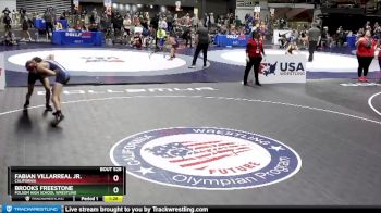 132 lbs Champ. Round 1 - Fabian Villarreal Jr., California vs Brooks Freestone, Folsom High School Wrestling