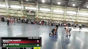123 lbs Cons. Round 2 - Kole Wootton, Lehi vs Braxton Hancey, Fremont