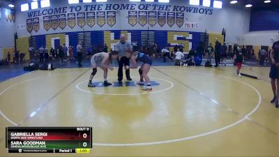 130 lbs Cons. Round 2 - Sara Goodman, Sandalwood/Black Hive vs Gabriella Sergi, North Side Wrestling