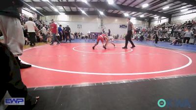 76 lbs Semifinal - Hailen Hiner, Pawnee Wrestling Club vs Crew Card, Tulsa Blue T Panthers