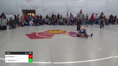 50 lbs Quarterfinal - Mason Brower, Pittsburgh vs Jase Atherton, Milroy