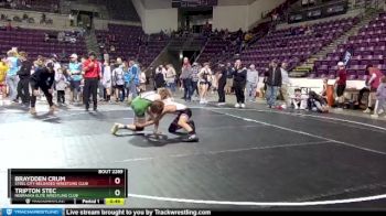 119 lbs Cons. Semi - Tripton Stec, Nebraska Elite Wrestling Club vs Braydden Crum, Steel City Reloaded Wrestling Club