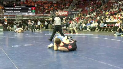 2A-126 lbs Cons. Round 2 - Lincoln Schropp, Williamsburg vs Hudson Welton, Anamosa