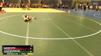 95 lbs Semis & 1st Wrestleback (8 Team) - Dyson Neugebauer, Worthington vs Clayton Wick, Centennial