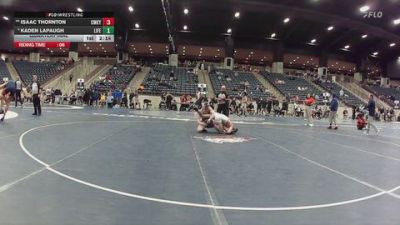 133 lbs Quarterfinal - Isaac Thornton, CumberlandKY vs Kaden Lapaugh, Life
