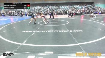 75 lbs Semifinal - Kalani Barabin, Grindhouse vs Faith Hashmi, Savage House Wrestling Club