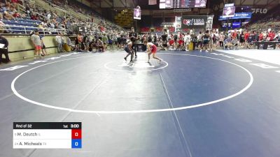 100 lbs Rnd Of 32 - Matthew Deutch, IL vs Aaron Micheals, TX