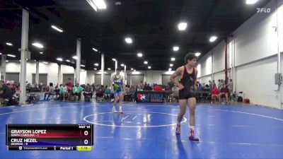 125 lbs Round 2 (4 Team) - Grayson Lopez, North Carolina vs Cruz Hezel, Georgia