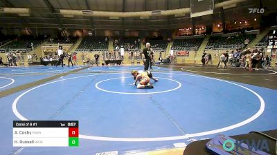 83 lbs Consi Of 8 #1 - Augustus Cosby, Pawhuska Elks Takedown vs Hudson Russell, Broken Arrow Wrestling Club