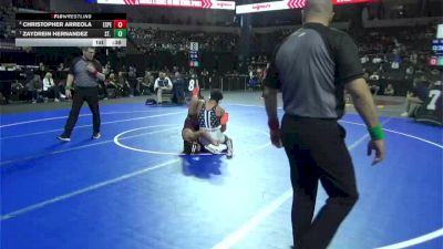 132 lbs 5th Place - Christopher Arreola, Esperanza (SS) vs Zaydrein Hernandez, St. John Bosco (SS)