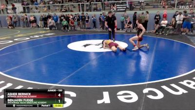 150 lbs Cons. Round 1 - Asher Bernick, Interior Grappling Academy vs Benjamin Fudge, Anchorage Youth Wrestling Academy
