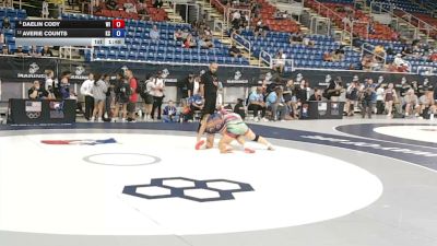 130 lbs Champ. Rd Of 16 - Daelin Cody, Wisconsin vs Averie Counts, Kansas