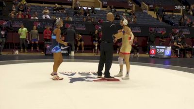 53 lbs Champ. Round 1 - Sydney Petzinger, Cardinal Wrestling Club vs Nohea Moniz, Hawaii