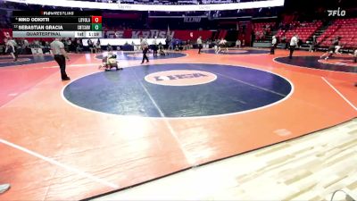 3A 106 lbs Quarterfinal - Sebastian Gracia, Chicago (Mt. Carmel) vs Niko Odiotti, Wilmette (Loyola Academy)