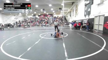 126 lbs Cons. Round 2 - Matthew Guerrero, Carter vs Dylan Field, Littlerock