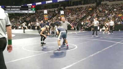 132 lbs Quarterfinal - Arno Vardanyan, Birmingham (LA) vs Cael Humphrey, Sultana (SS)