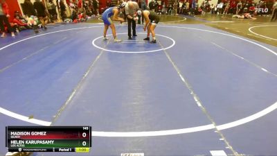 145 lbs Cons. Round 2 - Helen Karupasamy, Los Altos vs Madison Gomez, Gilroy