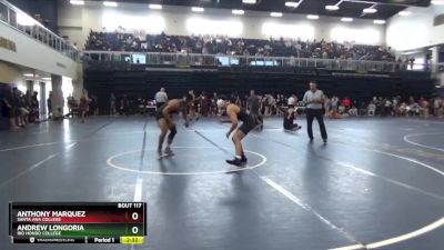 165 lbs Champ. Round 2 - Andrew Longoria, Rio Hondo College vs Anthony Marquez, Santa Ana College