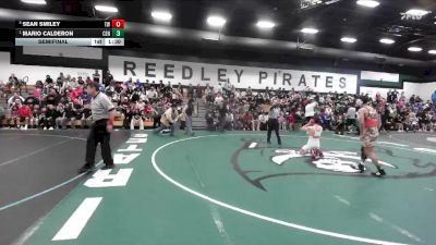 120 lbs Semifinal - Mario Calderon, Central vs Sean Smiley, Tulare Western