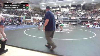 190 lbs Quarterfinal - Cadence Greeson, Norton Community HS vs Kacee Herredsberg, Smith Center HS