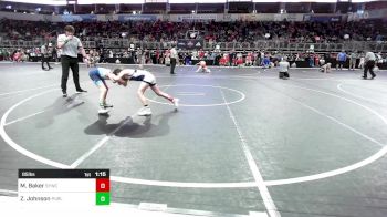 85 lbs Semifinal - Maddox Baker, Springdale Youth Wrestling Club vs Zander Johnson, Purler Wrestling