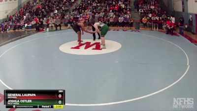 285 lbs Quarterfinal - Joshua Ostler, Palo Verde vs General Laupapa, Western