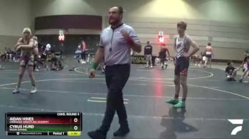 138 lbs Cons. Round 3 - Aidan Hines, Creekside Wrestling Academy vs Cyrus Hurd, Ragin Raisins