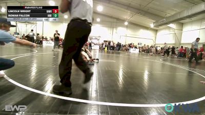 55 lbs Quarterfinal - Lincoln Wright, Broken Arrow Wrestling Club vs Rowan Falcon, Independent