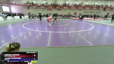 124 A Cons. Round 3 - Jayden Bazemore, Gannon vs Janessa George, North Central (IL)