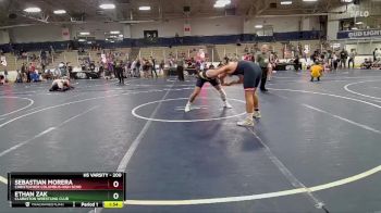 200 lbs Cons. Round 2 - Ethan Zak, Clarkston Wrestling Club vs Sebastian Morera, Christopher Columbus High Scho