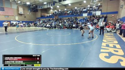 135lbs Cons. Round 4 - Janejira Brown, Chief Sealth (Girls) vs Christine George, Evergreen (Vancouver) (Girls)